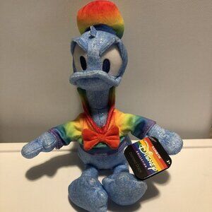 Disney Rainbow Pride Plush Donald Duck Grade A NWT